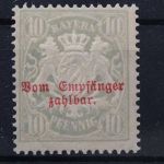 Bayern Porto, MiNr. 12 B x, postfrisch, Altsignatur