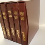 UNICEF 1980-1989, meist Flaggenserie, Slg. in 5 Alben