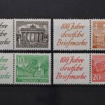 Berlin, MiNr. W 1, W 5, W 9 + W 13, Falz