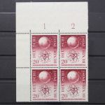 Deutschland (BRD), MiNr. 214 Viererblock Ecke links oben, postfrisch