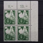 Deutschland (BRD), MiNr. 168 Viererblock Ecke rechts oben, postfrisch