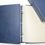 Leuchtturm, blauer Drehstabbinder, Aufdruck "Deutschland - Bundesrepublik" incl. Kassette