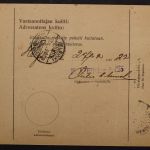 Finnland, Paketkarte 1922 gelaufen