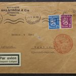 Finnland, Luftpostbeleg 1934 über Berlin in die Tschechoslowakei