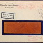 Finnland, Luftpostbrief mit Freistempler 1933, Lupo-Stempel Hamburg