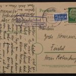 Frelsdorf über Bremerhaven, Landpoststempel auf Ganzsache, 1955