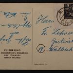 DDR, MiNr. 245 Ecke links unten mit Druckvermerk auf Sonderpostkarte