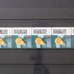 Deutschland (BRD), MiNr. 3715+EAN R, Fünferstreifen, ZN 15, postfrisch