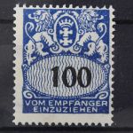 Danzig Portomarken, MiNr. 37, Falz