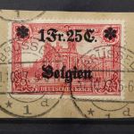 Landespost Belgien, MiNr. 8, Briefstück