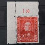 Deutschland (BRD), MiNr. 119 Ecke links oben, dgz, postfrisch