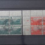 Sowj. Zone, MiNr. 90-91, Viererblock, Ecke links oben, Falschstempel