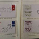 Olympische Spiele 1972, große Motivsammlung in 4 Vordrucken