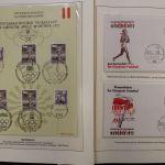 Olympische Spiele 1972, große Motivsammlung in 4 Vordrucken
