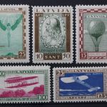 Lettland, MiNr. 210-214 A, Falz