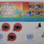 Vereinte Nationen, 39 großformatige FDC´s bzw. Triobriefe