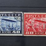 Sowjetunion, MiNr. 390-391 A, gestempelt