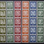 Deutsches Reich, MiNr. 347 y, 355 y, 358 a y Fünferstreifen mit ZN, postfrisch