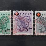 FZ Baden, MiNr. 42 A, 43 A + 45 A, gestempelt, BPP Signatur