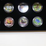 5 Kassetten Münzen mit Farb-Applikationen, tolle Motive