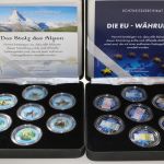 5 Kassetten Münzen mit Farb-Applikationen, tolle Motive