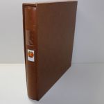 Lindner, brauner Ringbinder mit Kassette, 18-Ringmechanik