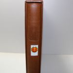 Lindner, brauner Ringbinder mit Kassette, 18-Ringmechanik