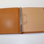 Lindner, brauner Ringbinder mit Kassette, 18-Ringmechanik