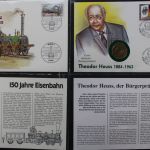 Numisbriefe-Sammlung in 2 Alben, insgesamt 39 Stück!