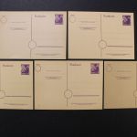 Sowjetische Zone, MiNr. P 4 a-e, ungebraucht