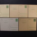 Sowjetische Zone, MiNr. P 3 a-e, ungebraucht