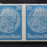 Deutsches Reich, MiNr. 521 waag. Paar, Zähnungsbesonderheit, ungebraucht