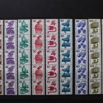 Berlin, MiNr. 402-411 R + 453 R, Fünferstreifen, postfrisch