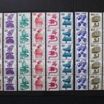 Deutschland (BRD), MiNr. 694-703 R + 773 R, Fünferstreifen, postfrisch