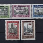 Danzig, MiNr. 231-235, Neugummi