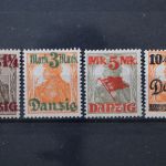 Danzig, MiNr. 42, 44-46 Type I, postfrisch