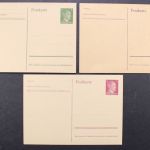 Deutsches Reich, MiNr. P 298 I, 299 I und 300, ungebraucht