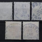 Württemberg, MiNr. 107-111, gestempelt