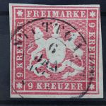Württemberg, MiNr. 9 a, gestempelt, BPP Signatur