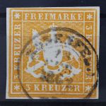 Württemberg, MiNr. 12, gestempelt