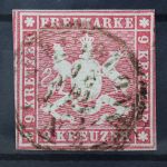 Württemberg, MiNr. 9, gestempelt, BPP Signatur