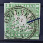 Württemberg, MiNr. 8, gestempelt, BPP Signatur