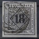 Württemberg, MiNr. 5 Type I, gestempelt, BPP Signatur