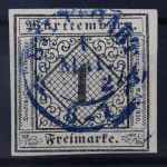 Württemberg, MiNr. 1 a, gestempelt, BPP Signatur