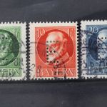 Bayern Dienstmarken, MiNr. 13-15, gestempelt, geprüft Infla