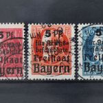 Bayern, MiNr. 171-173 A, gestempelt, geprüft Infla