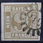 Bayern, MiNr. 11, gestempelt