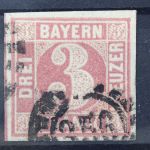 Bayern, MiNr. 9, gestempelt