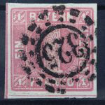 Bayern, MiNr. 3, gestempelt