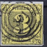 Thurn & Taxis, MiNr. 6, Briefstück